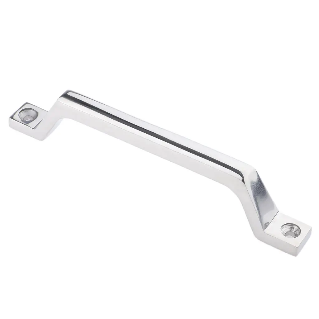 Polished Boat Marine Grab Handle Handrail - 220mm Length - Stainless Steel