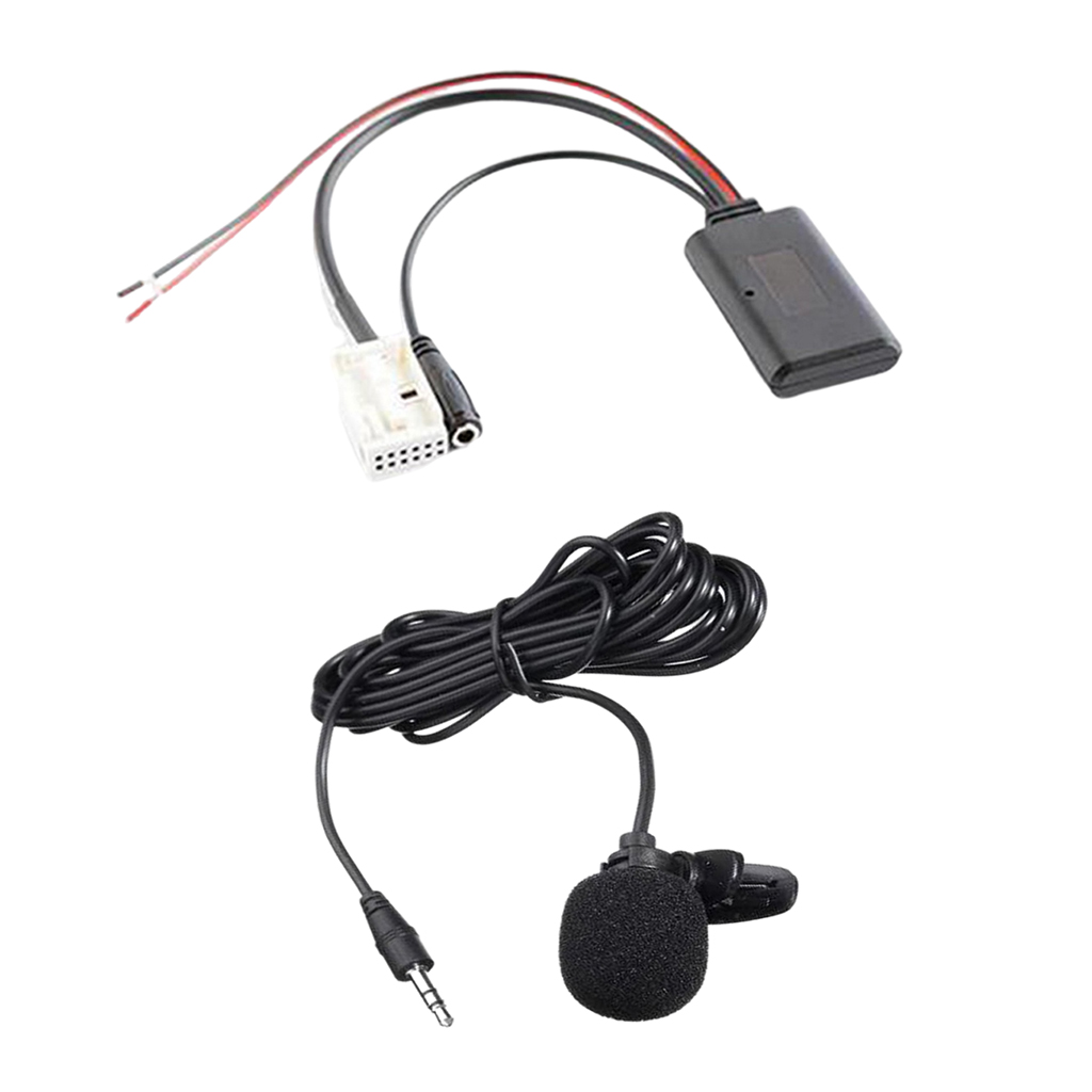 Bluetooth Aux Audio Cable Microphone Adapter Kit for BMW E60 E63 E64 E66, Professional