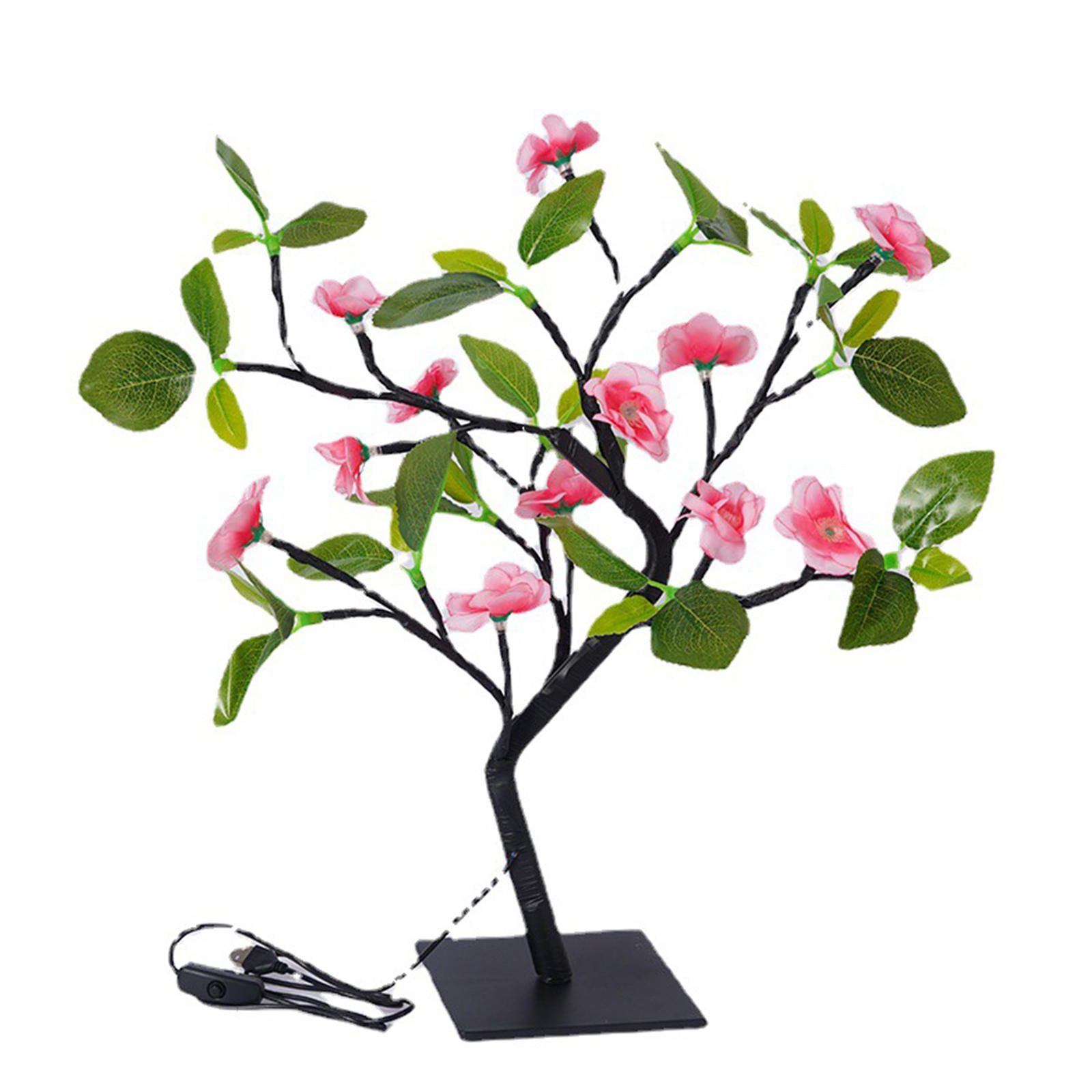 Leds Night Light Bonsai Tree Lamp Plum Blossom Table Lamps Indoor Wedding Home Decoration USB Plug