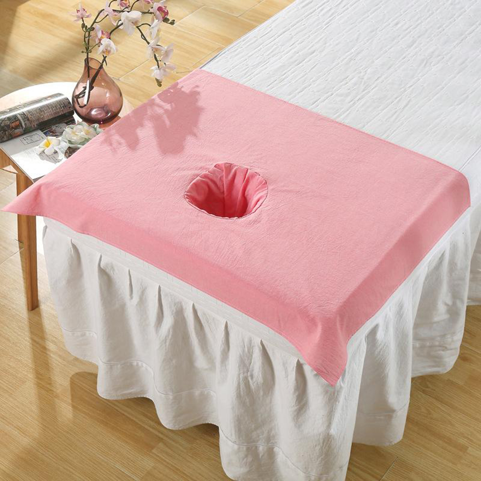 Description Picture 4 of itemPure Cotton SPA Half Massage Table Sheet Beauty Bed Face Hole Towel 50*70cm Anti-Oil Bed Pillow Towel Cover for Massage Salon
