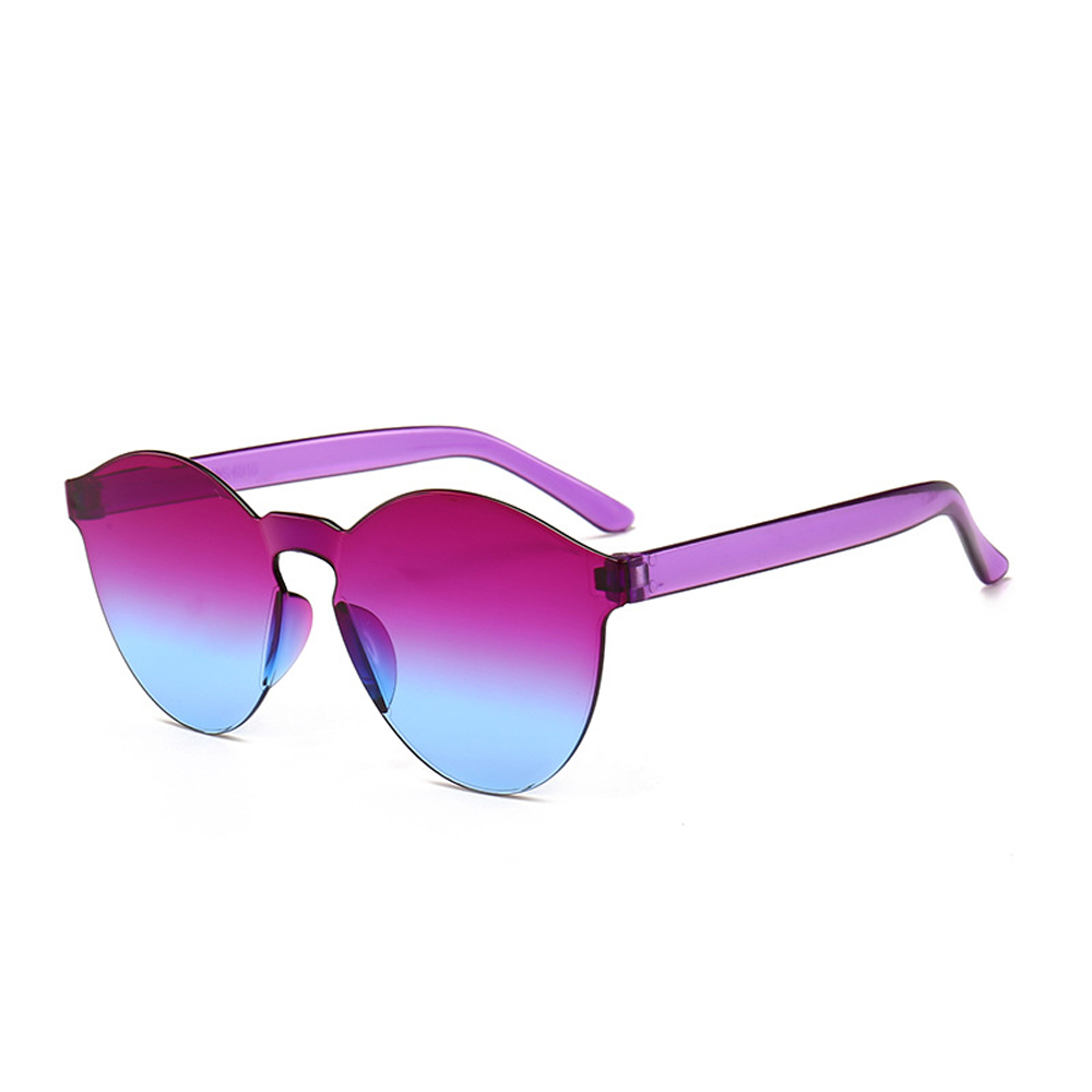 MUSELIFE Einteilige rahmenlose Sonnenbrille Damen Großhandel Mode Farbsonnenbrille Bonbonfarbene Brille Top Trendige Brillen – Detail 5