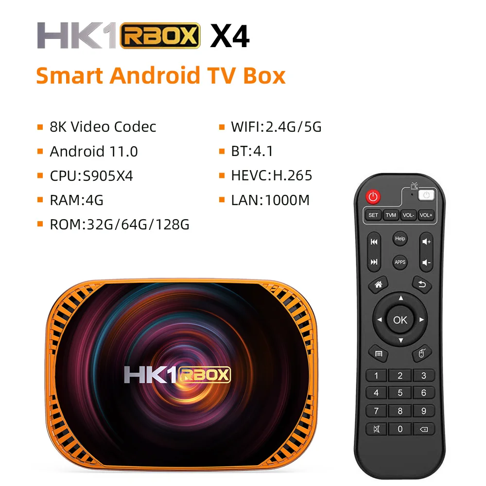 Hk1 rbox x4 android 11.0 amlogic s905x4