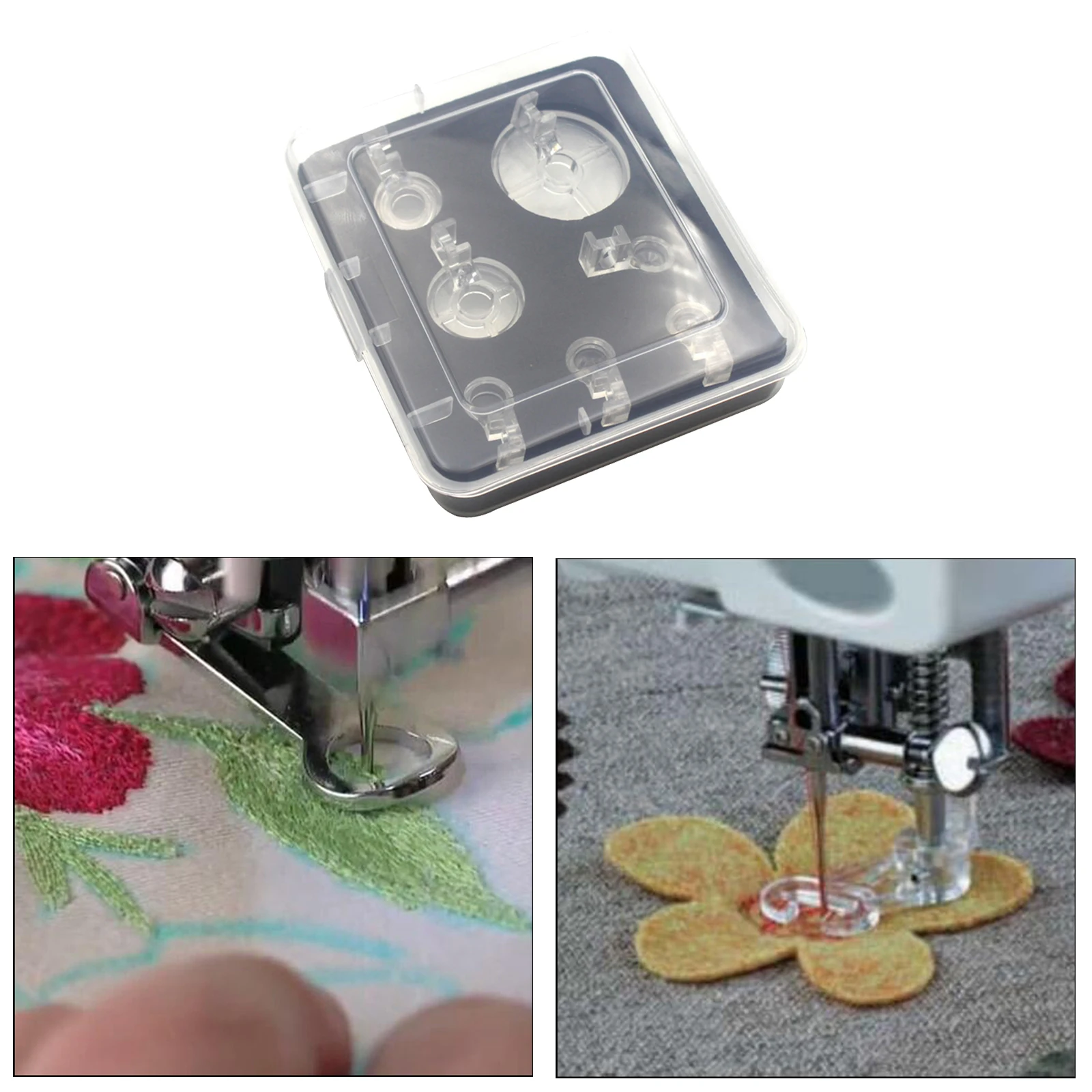 8PCS Multifunction Embroidery Quilting Darning Foot Sewing Machine Presser Embroidery Foot Universal Freedom Embroidery