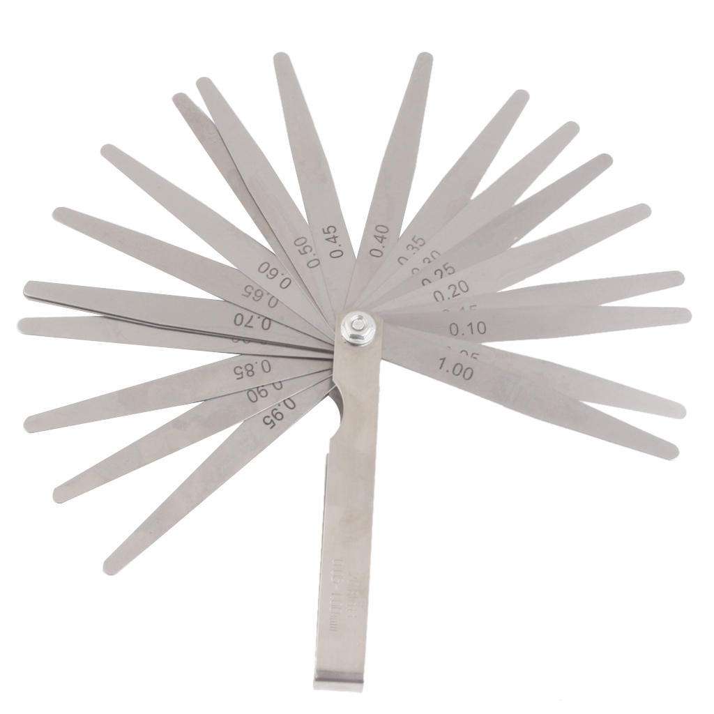 New Hot Sale Set of 20 Blade Feeler Filler Gauge Spark Plug Thickness Gap Metric Measuring Tool Kitchen Accessories