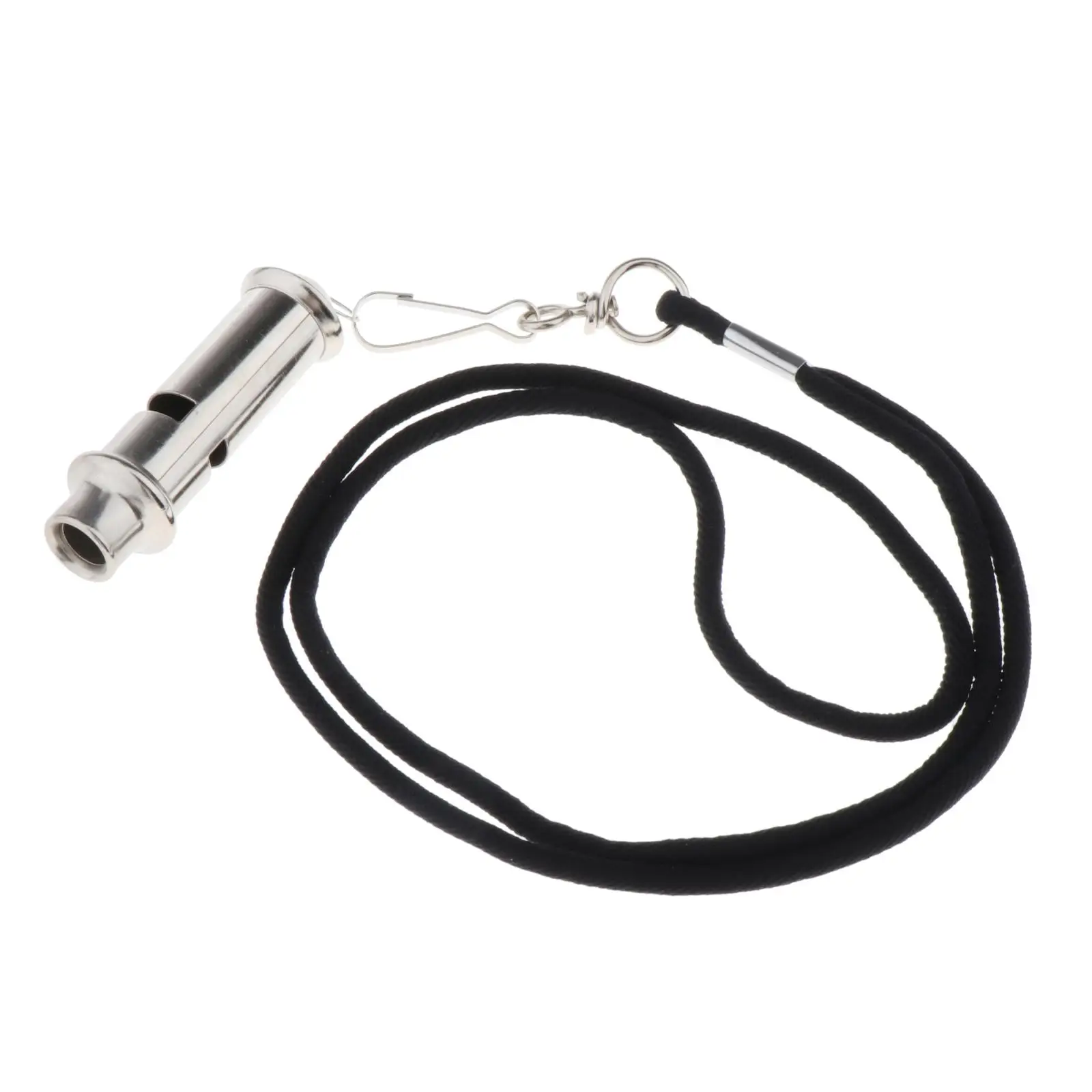 Metal Referee Whistle Emergency Survival Hiking Camping Whistle with Neck String