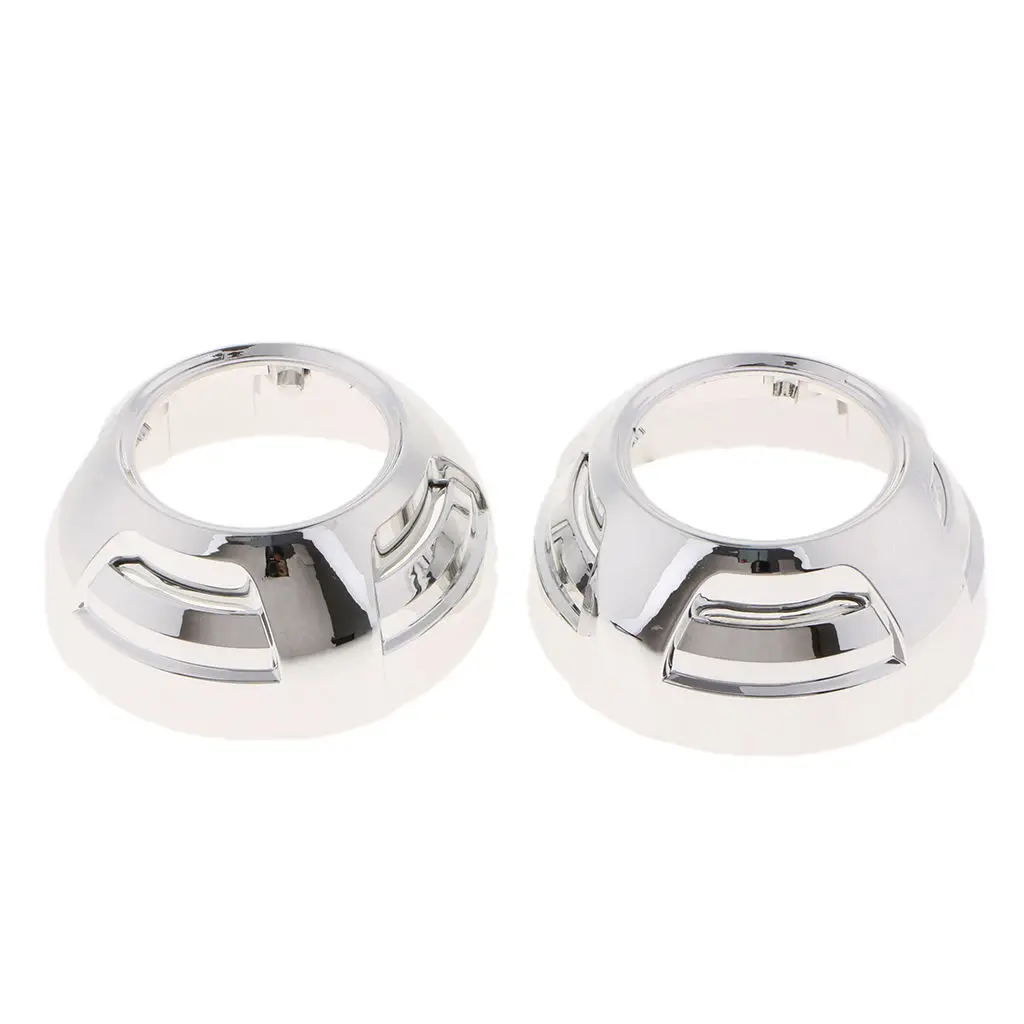 Pair 3.0 inch Micro Bi-xenon Projector Lens Shrouds Mask for  Cayenne