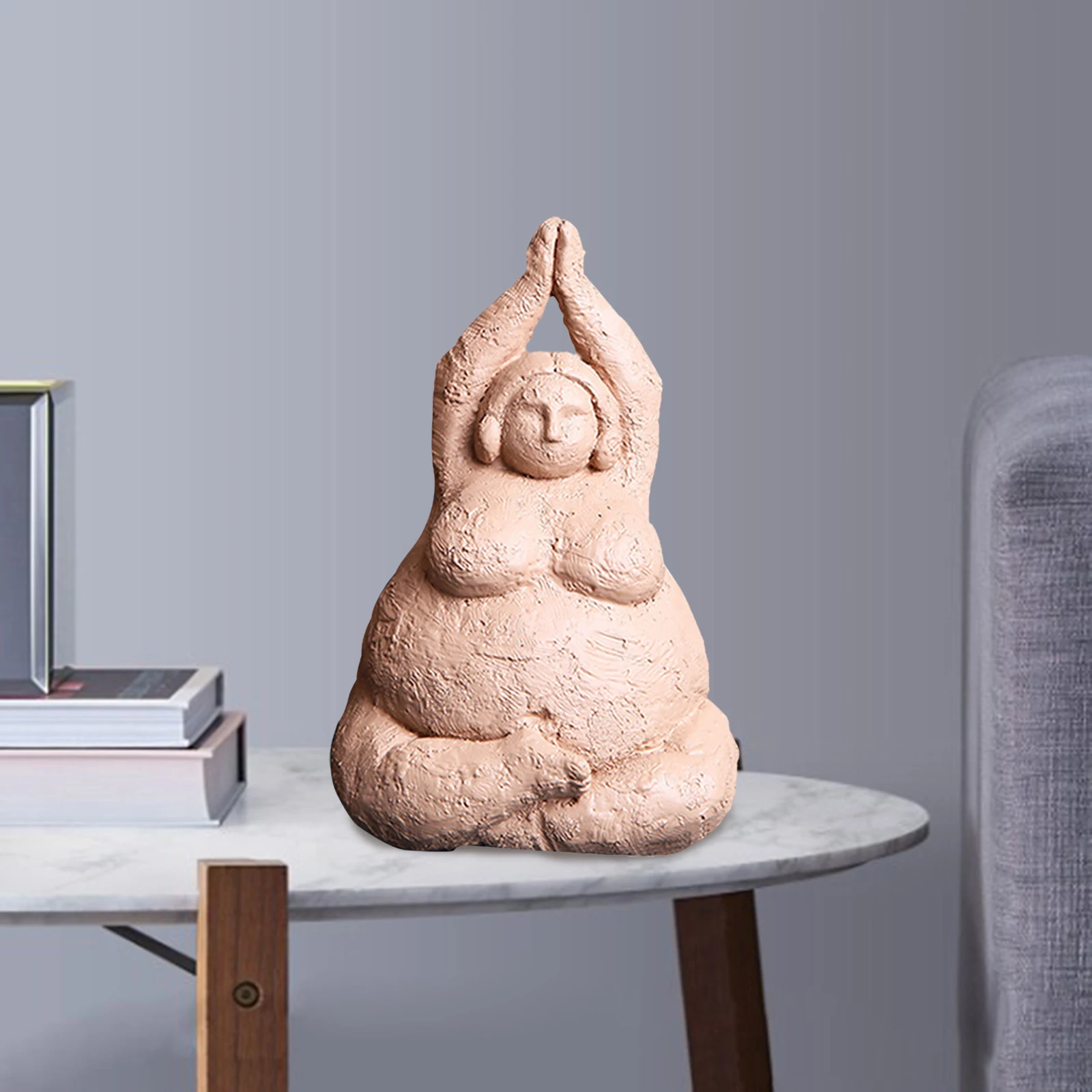Yoga Decor Resin Fat Lady Figurine Statue Ornament Souvenirs Decoration