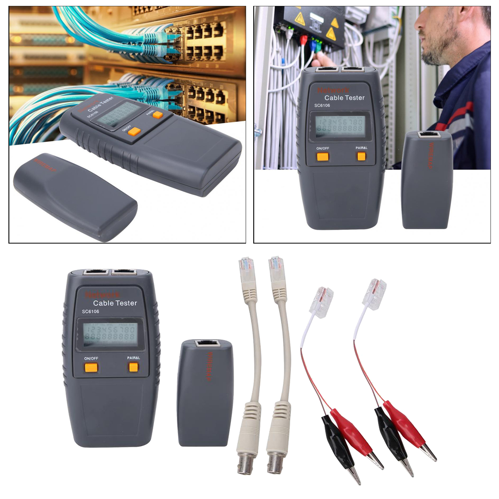 Portable Network Cable  for RJ45 RJ11 LAN Ethernet (-No Battery)