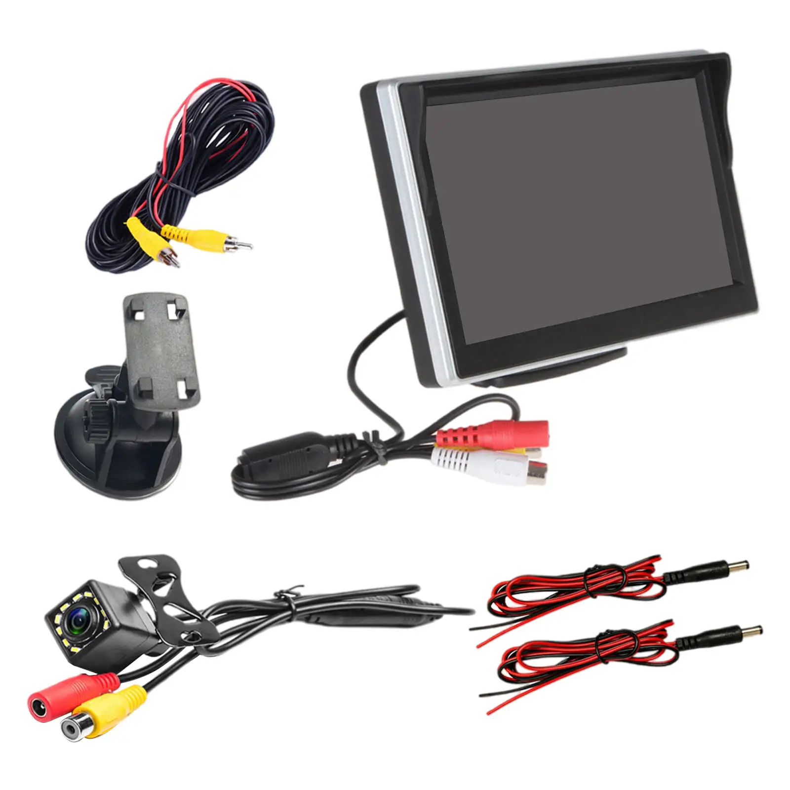 5in 12 LED Car Rear View Camera Monitor Parking Camera 170 Wide Angle for Car