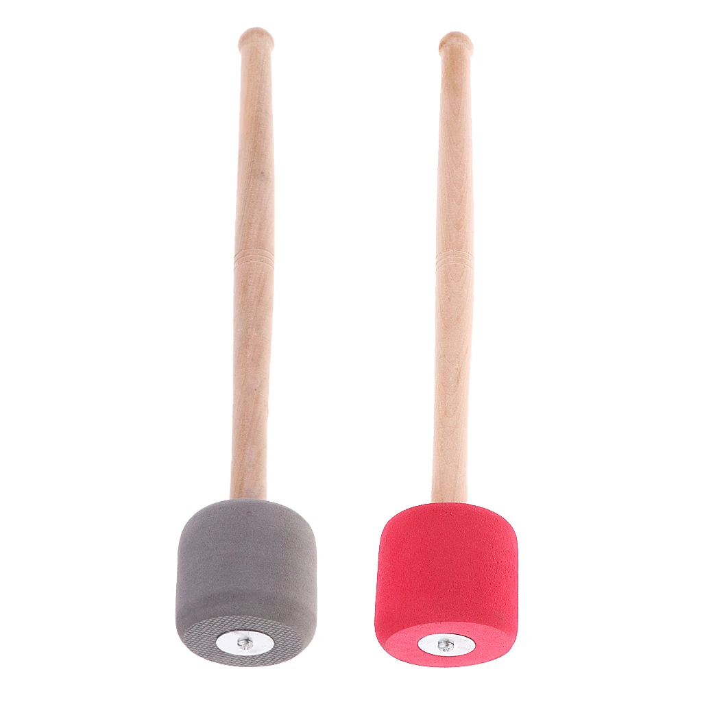 Bass Drum Mallet Stick Foam Mallet Percussion with Wood Handle for Drummer Bands Musical Playing Length 33cm