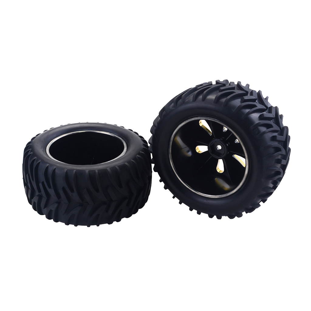 2pcs Monster Trucks Wheel Rim&Rubber Tyre for 1/10 ZD Racing HPI