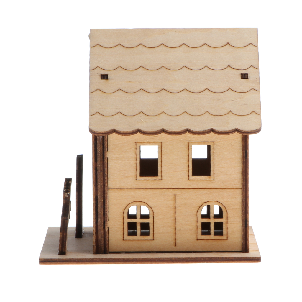 3D Wooden Jigsaw Puzzle Assembly Model House Christmas Dollhouse Construction Kit for