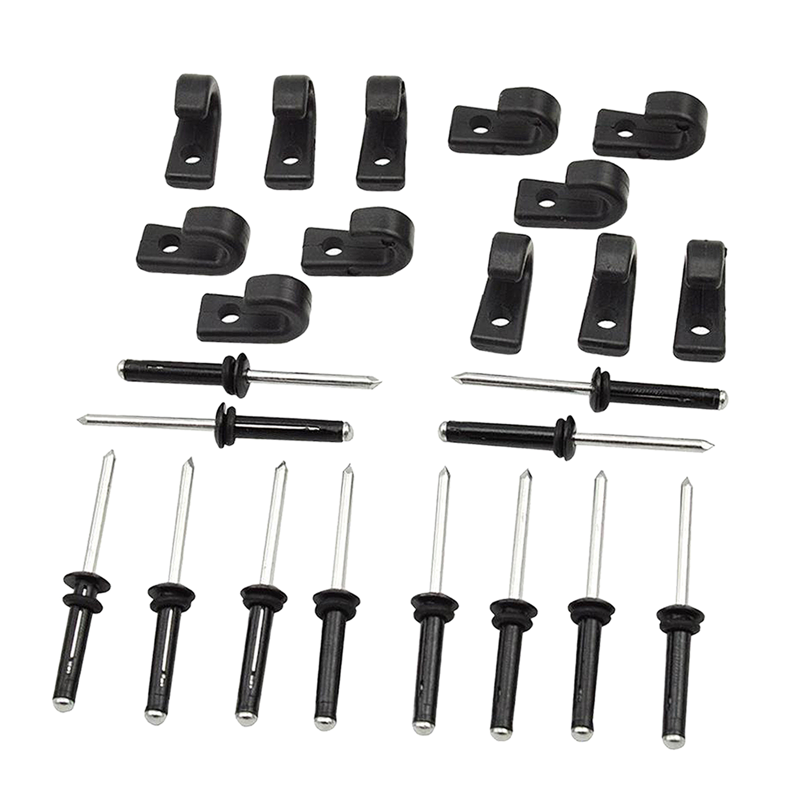 24pcs J-bar Kayak Roof Rack hooks and rivets, Universal Luggage Rack for Car SUV