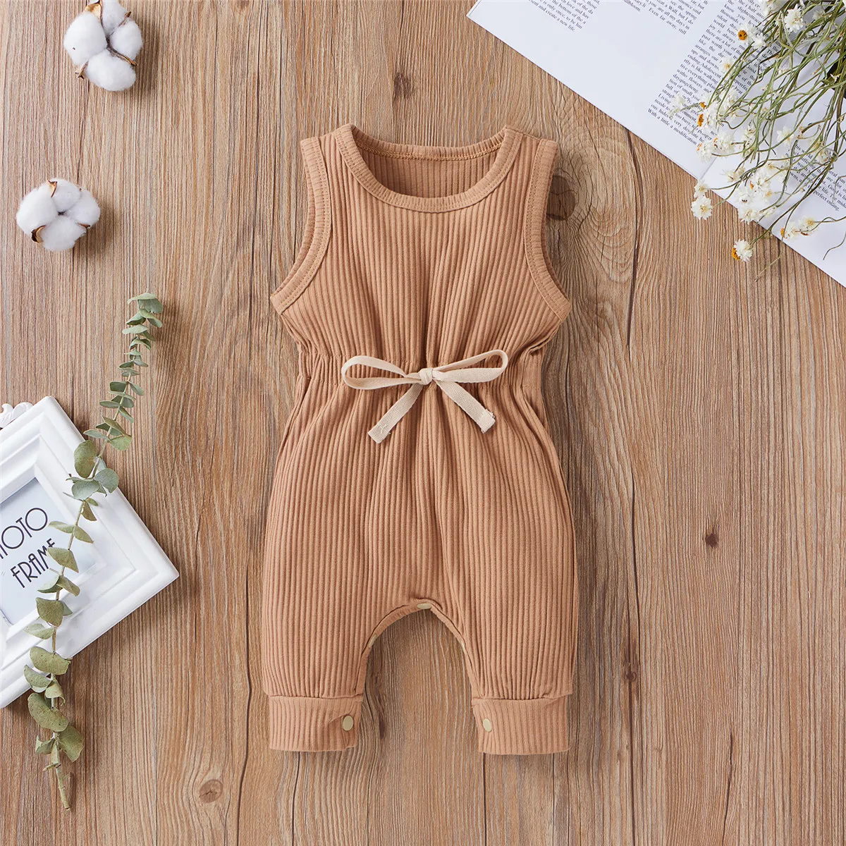 Newborn Knitting Romper Hooded  Newborn Baby Sleeveless Ribbed Solid Romper Jumpsuit Stylish Romper Jumpsuit for Kids Boys Girls 0-18M Baby Bodysuits are cool