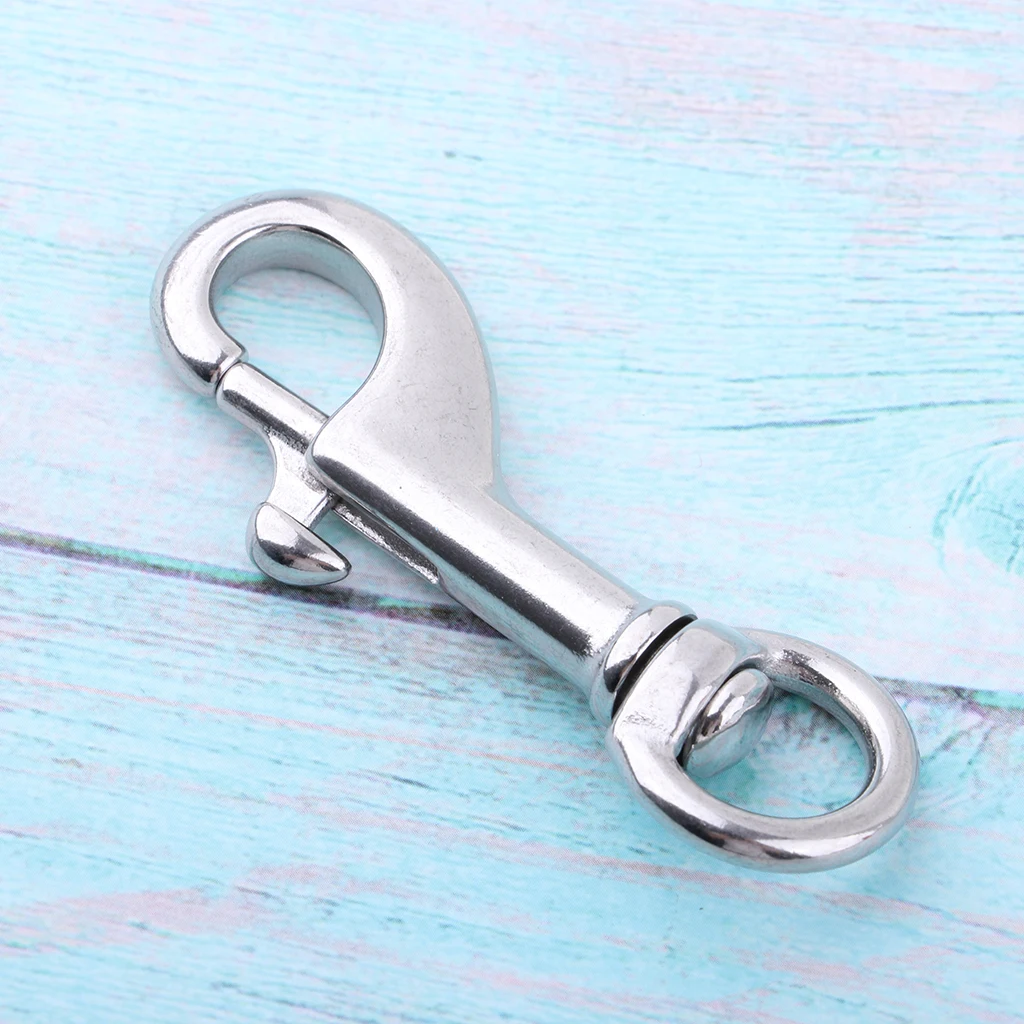 Stainless Steel Round Eye Swivel Bolt Snap Hook Dog Chain Clip 68mm