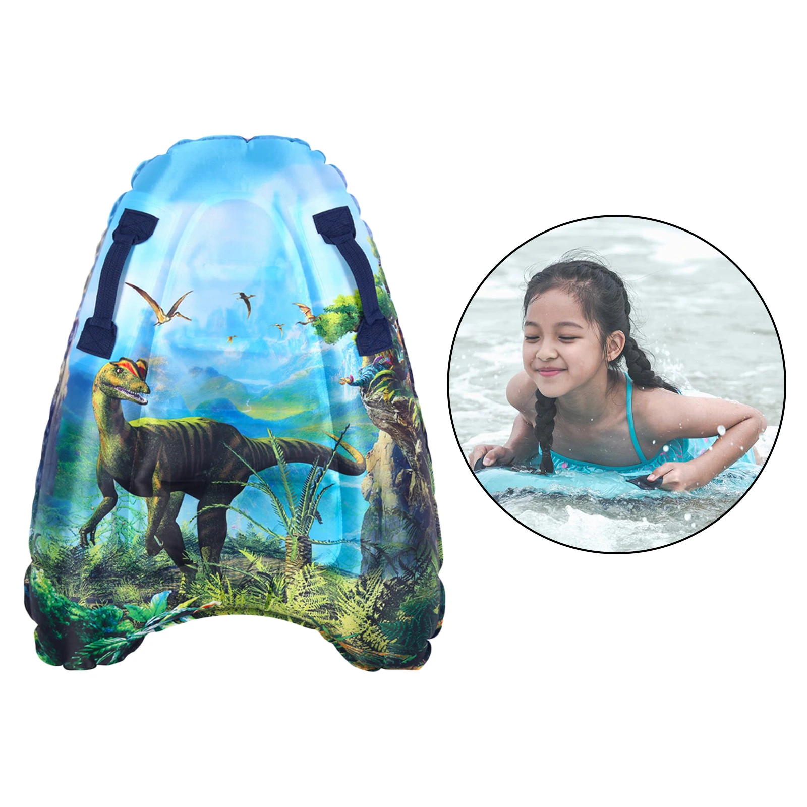 75x52cm Children Inflatable Bodyboards Kids Lightweight Soft Mini Surfboards Outdoor Swimming Pool Beach Floating Mat Pad Float
