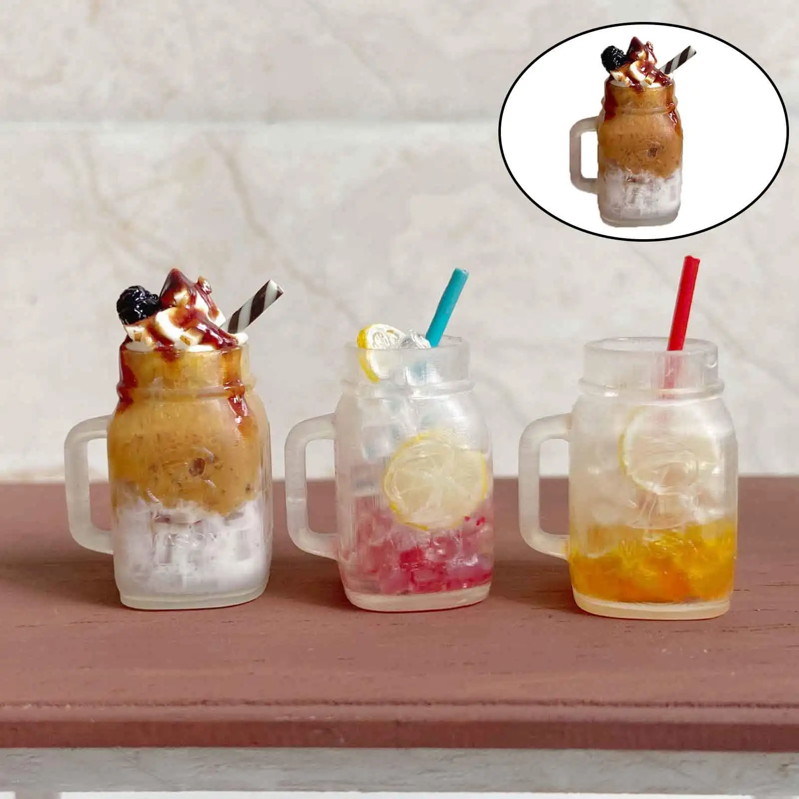 Dollhouse Miniature Drinks Model Dollhouse Model Toys for Adults Collection
