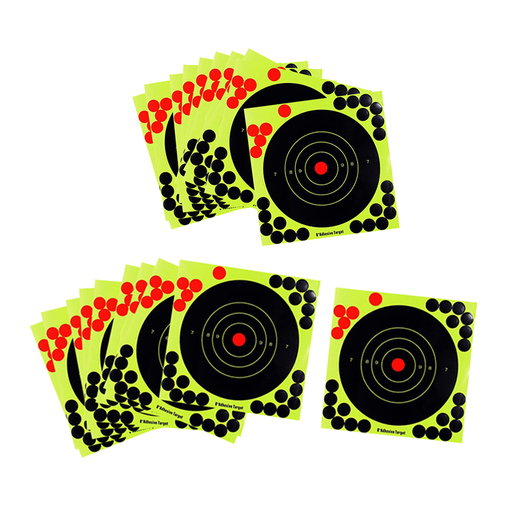 Set Of 20 8inch Shooting Targets Splatter Fluorescent  Range Paster