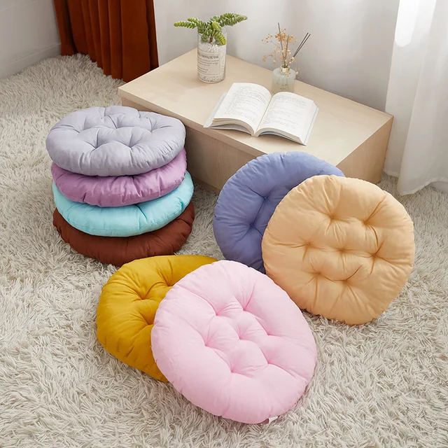 Round Cushion 28/35/43/48cm Office Chair Cushion Tatami Meditation Cushion  Sofa Throw Pillows Yoga Floor Mat Decor Seat Cushion