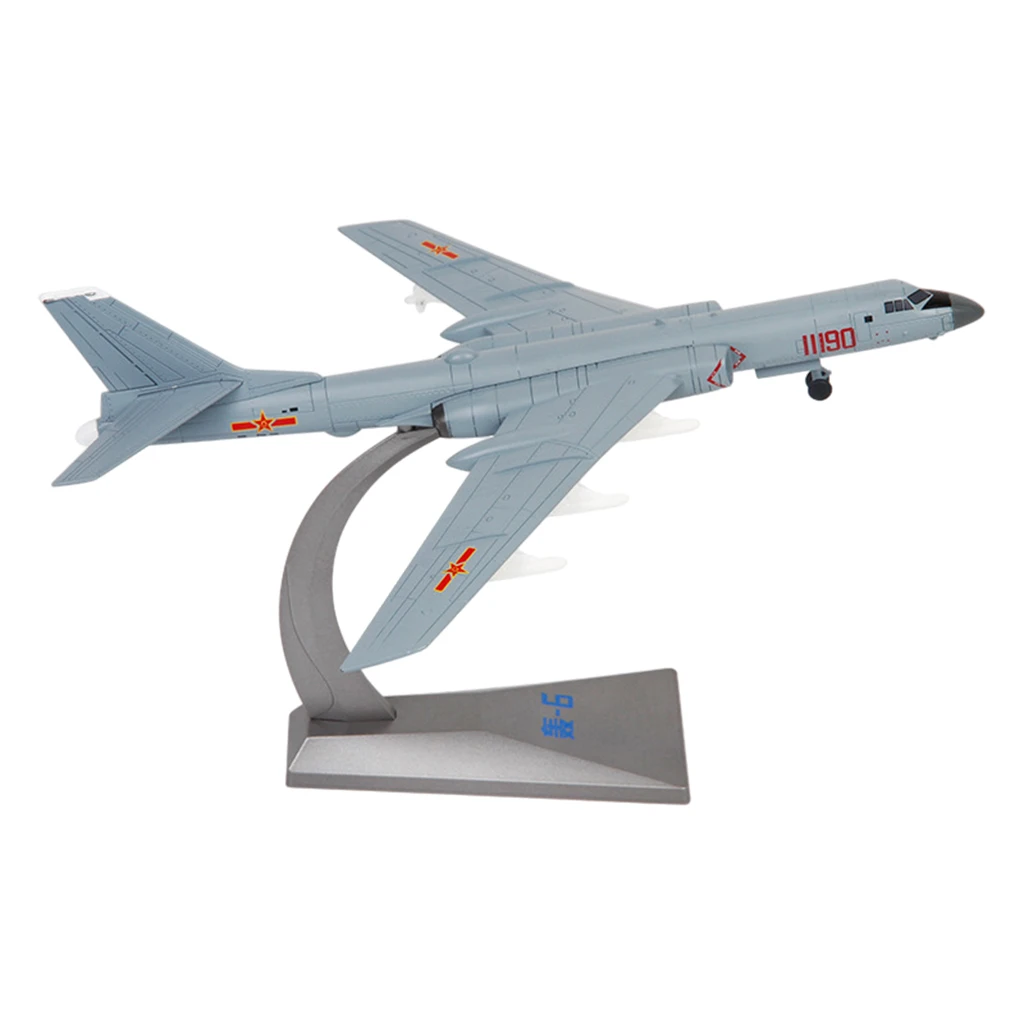 1/144 Scale Alloy Diecast Bomber 6k Aircraft Hobby Model Aircraft with Stand Display for Kids Toy Desk Decoration Friend Gift