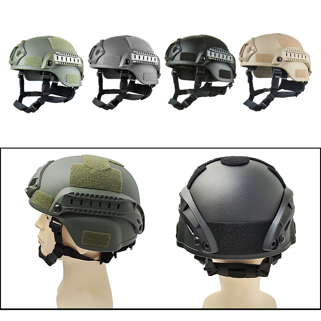 Tactical ABS CS Field Helmet, 2000 Style Tactical Helmet with NVG Mount and Side Rail