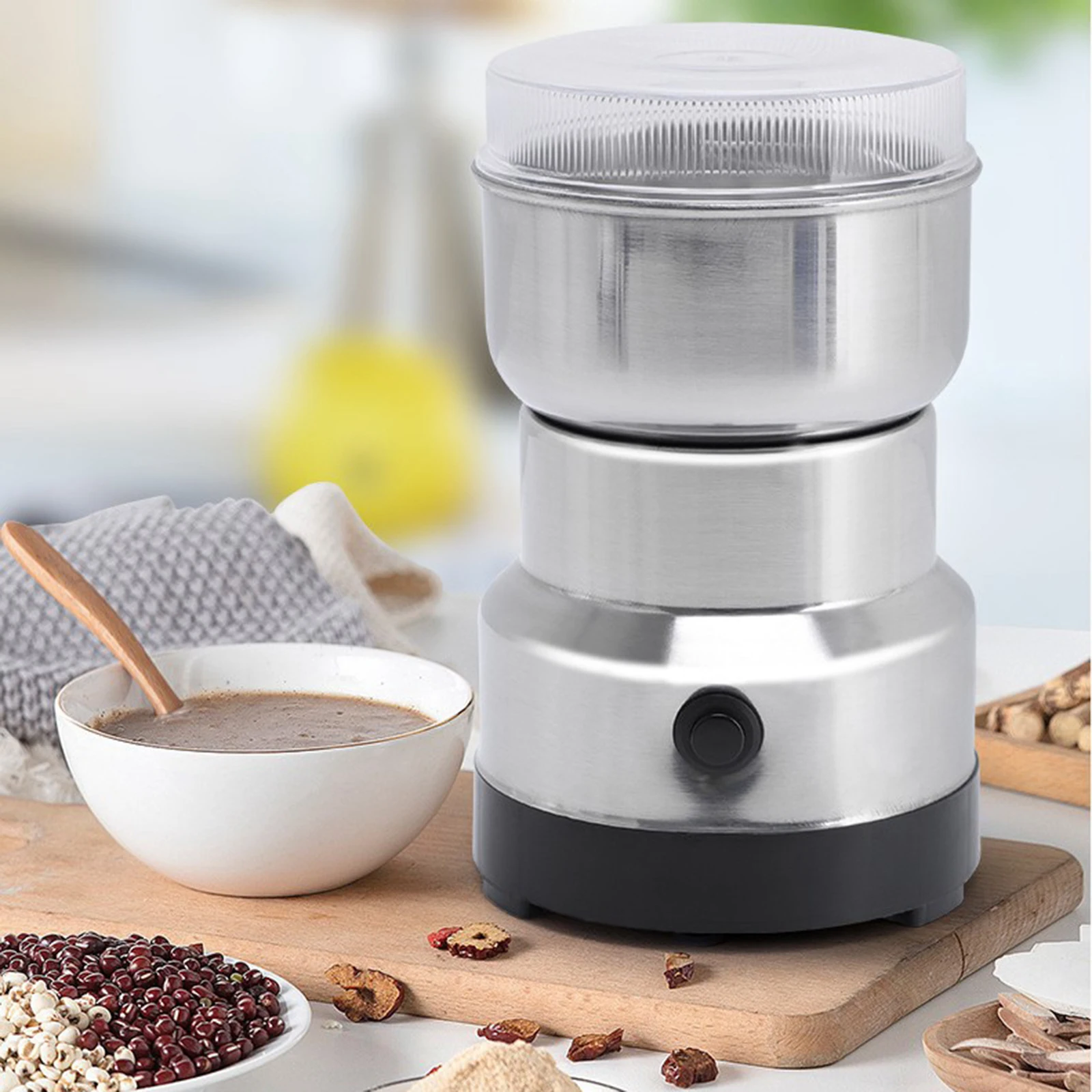 Multifunction Electric Smash Machine,Electric Coffee Bean Milling Smash Machine,Household Electric Cereals Grain Seasonings Spices Milling Machine Grinder for Daily Use. 