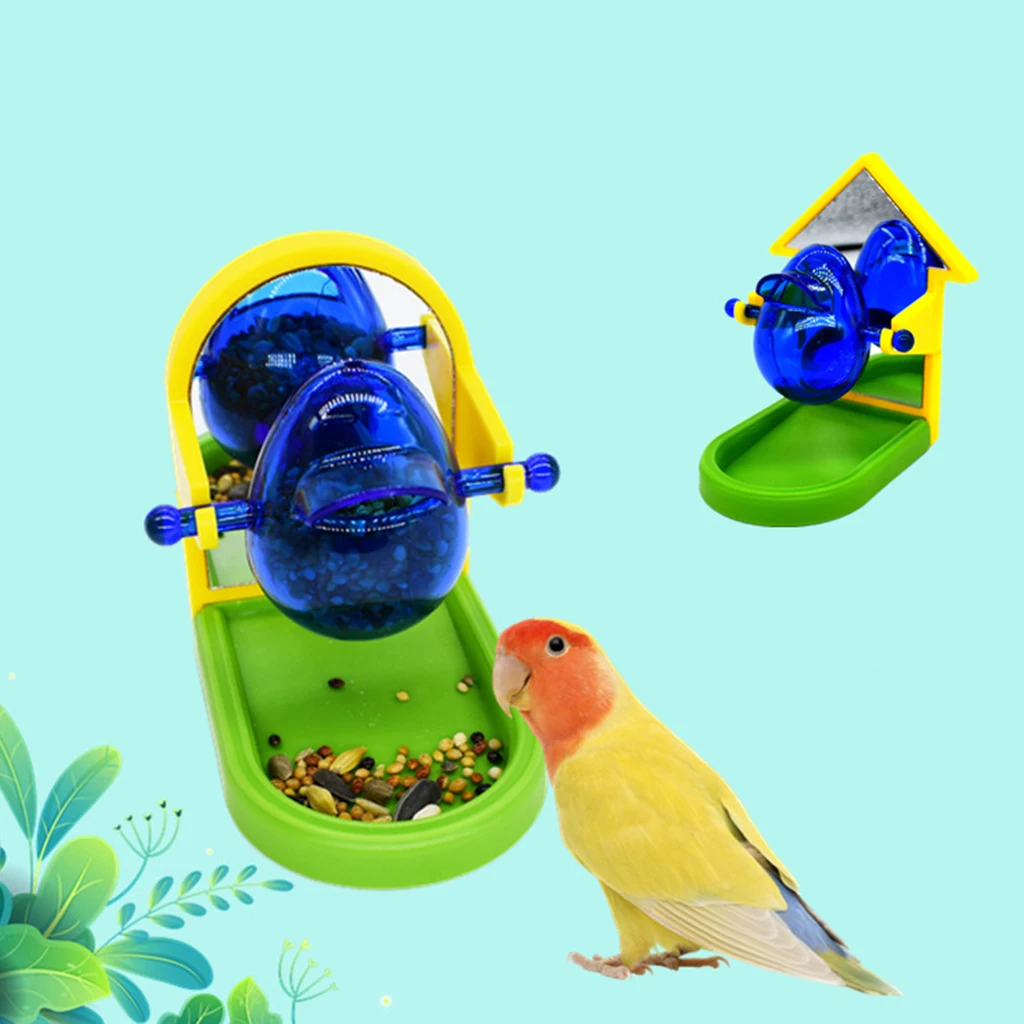 Bird Parrot Foraging Toy Food Dispenser Automatic Feeders Container Foraging Cage Training for Parakeet Cockatiel Lovebird