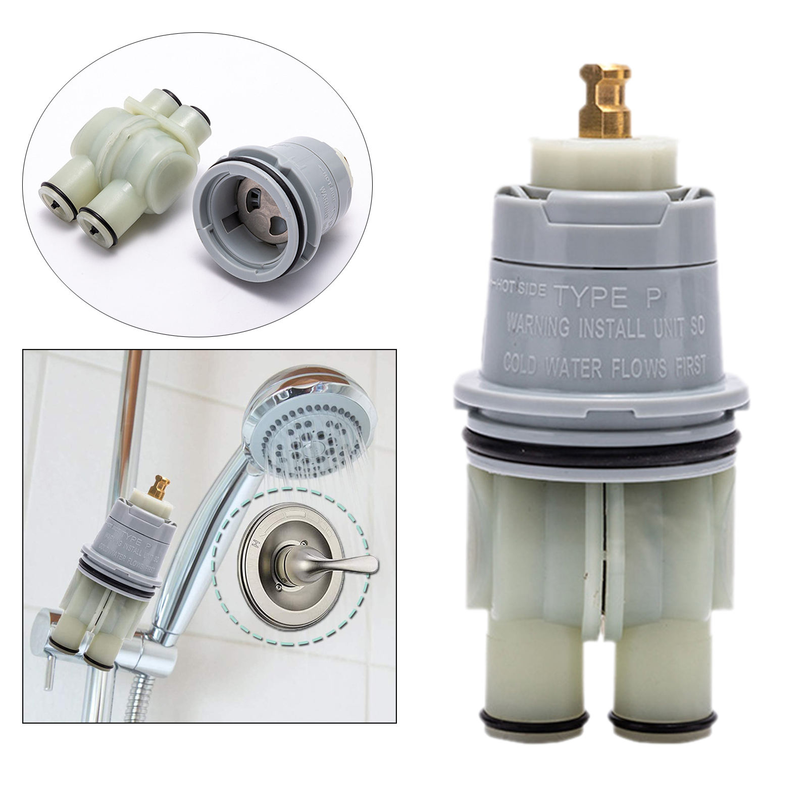 RP46074 Shower Cartridge Kit Assembly for Delta Shower Single-handle Delta Universal Valve Cartridge Repair White