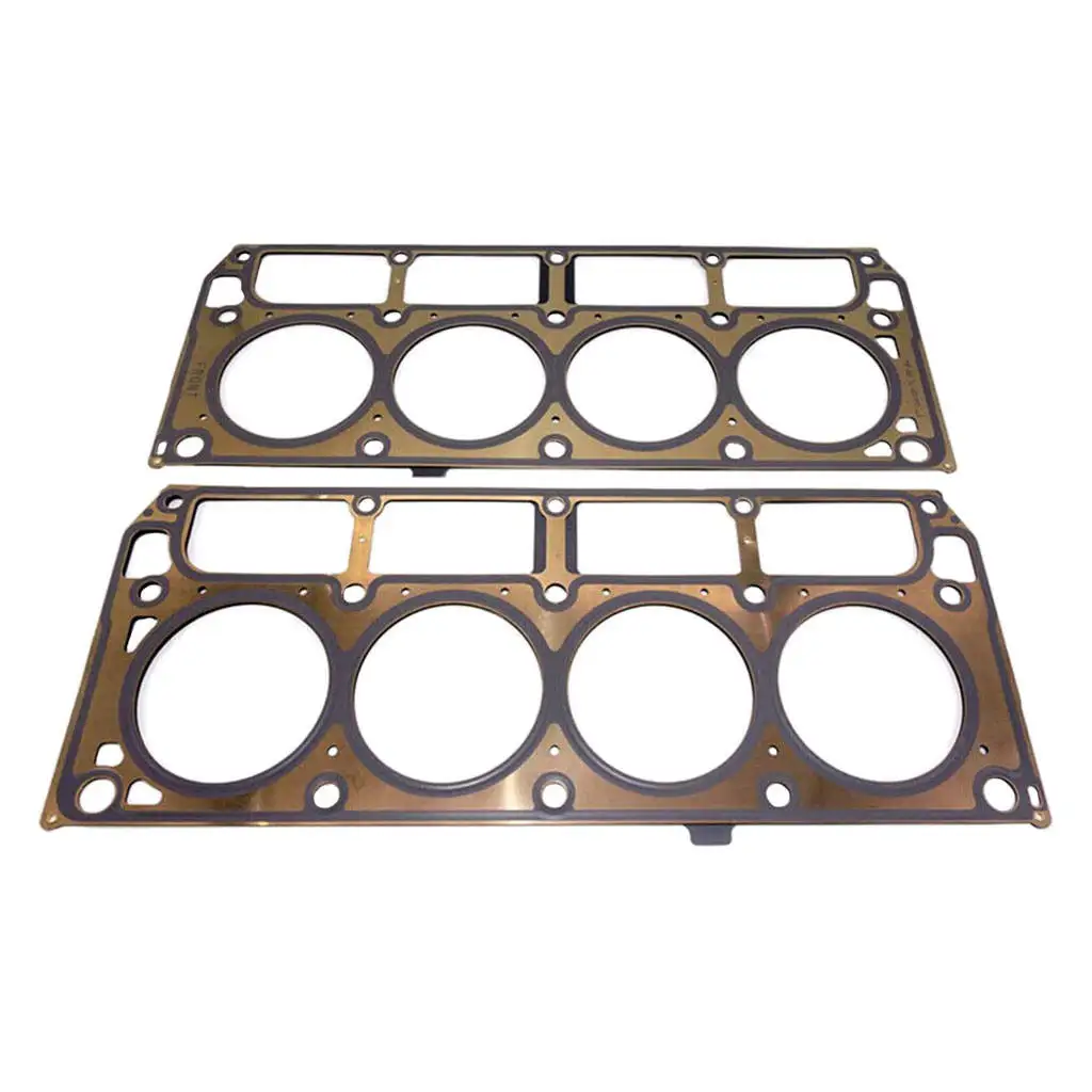 2x Cylinder Head Gaskets Plastic Gold Vehicle Parts Fits for Chevrolet 4.8L 5.3L 5.7L 12589226 Engines Acceories LS LS1 LS6