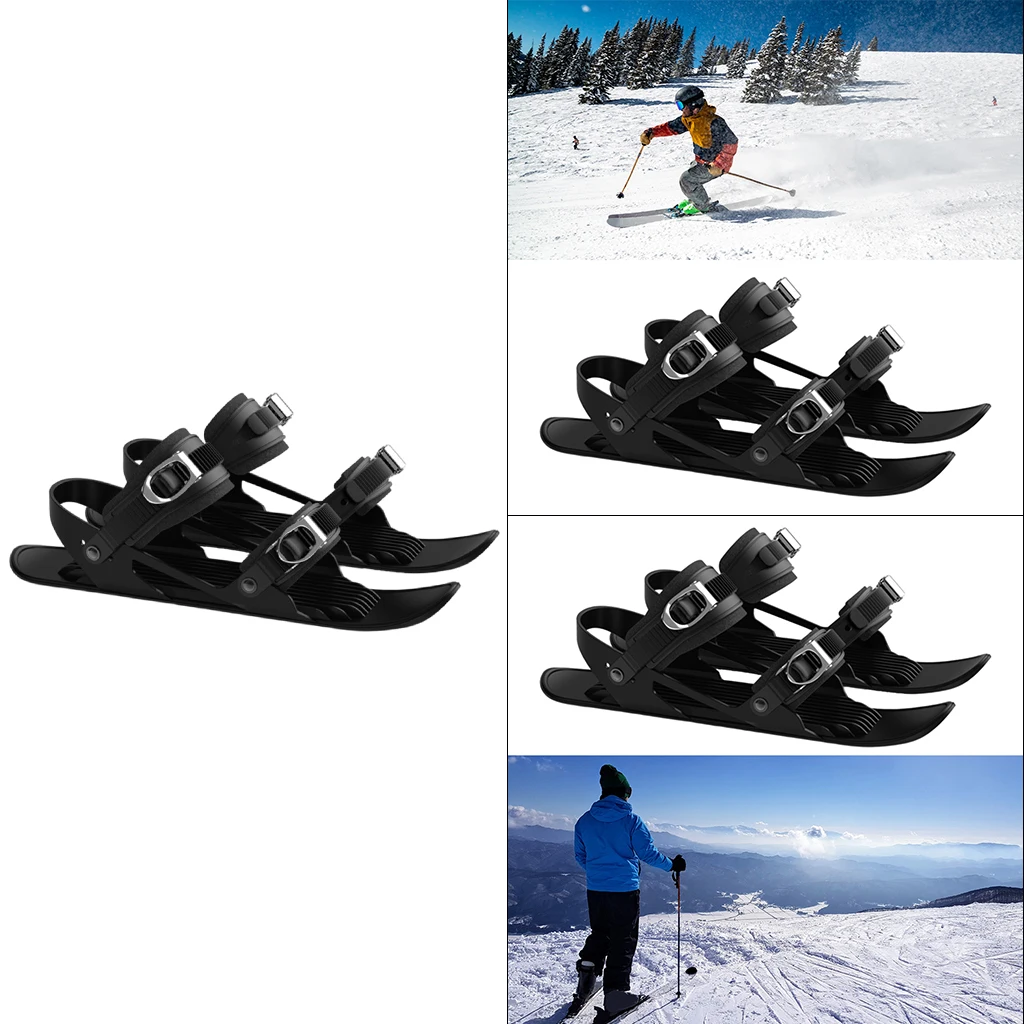 Flykee Mini Short Ski Skates for Snow, Adults Winter Outdoor Skiskates  Portable Adjustable Skating Skis Snowblades Skiboards Ice Skates for 並行輸入品 