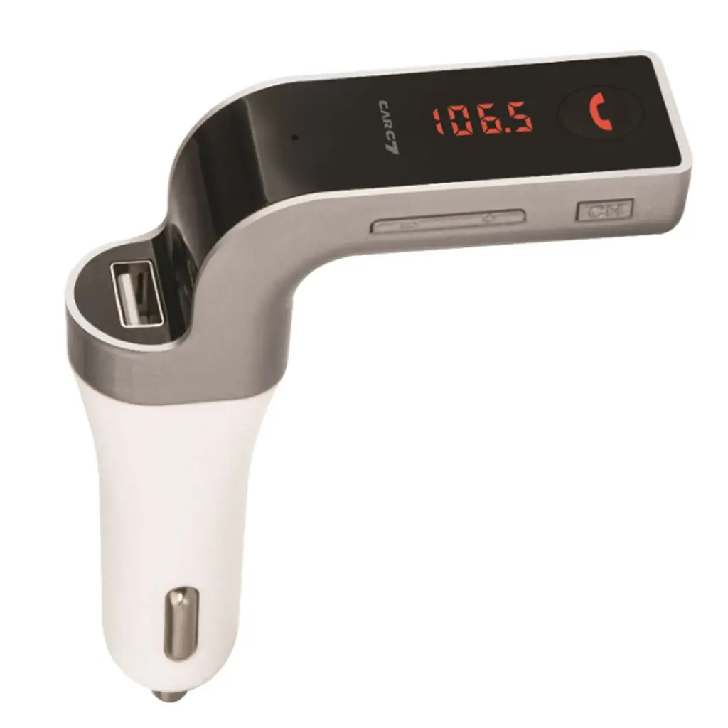 Car G7 Bluetooth FM Transmitter  Wireless Hands Free Modulator  Gold