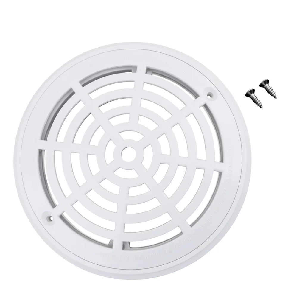 Plastic 8`` Main Drain Cover Anti-Vortex Suction Outlet Fittings Accessary