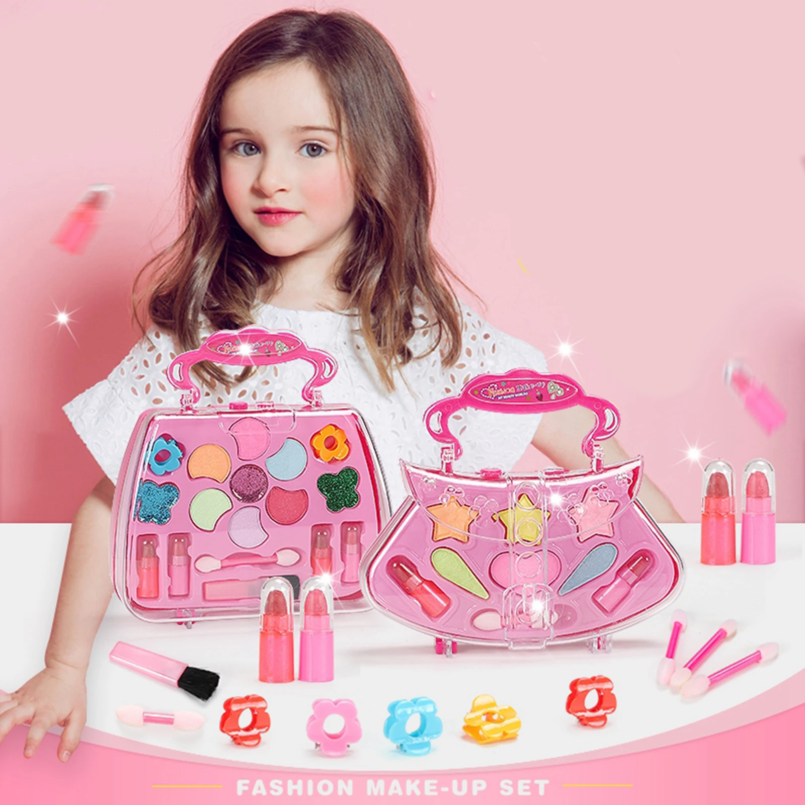 Makeup Toy Princess Set Kids Girls Kids Cosmetology Cosmetic Kit Handbag Pretend Play Make Up Toys For Children Girls Toy