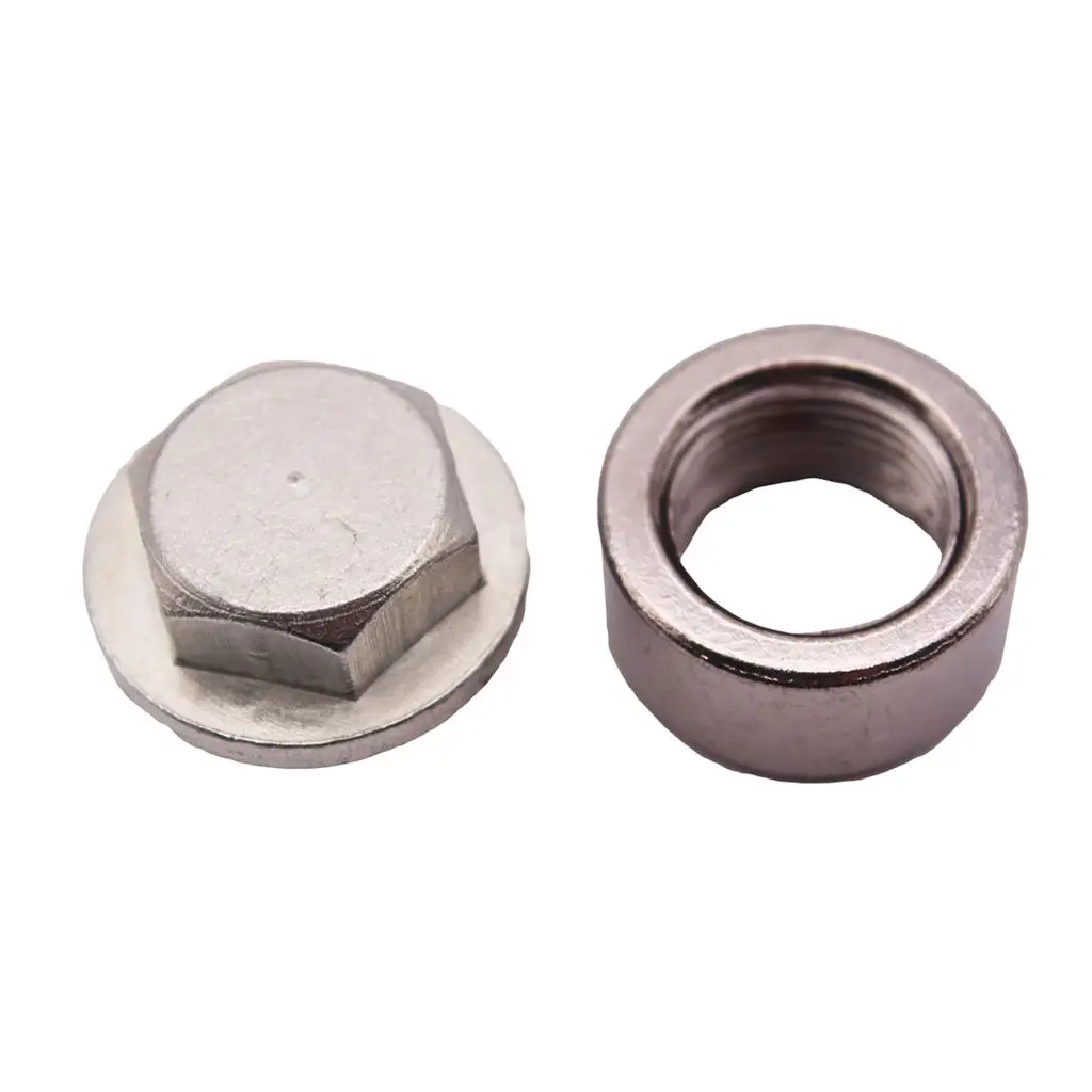 Oxygen O2 Sensor Stainless Steel Weld On Bung & Plug Nut &  18 x 1.5