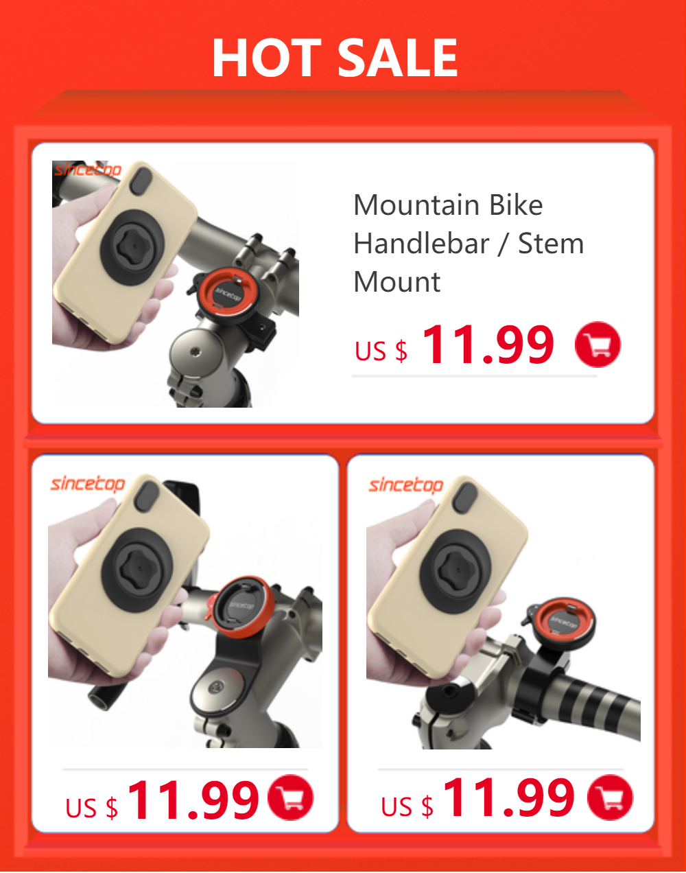 Mobile Phone Holder Stickers Adapter for Bike Bicycle Motorcycles Stand Support fit sincetop Series C holders/mounts