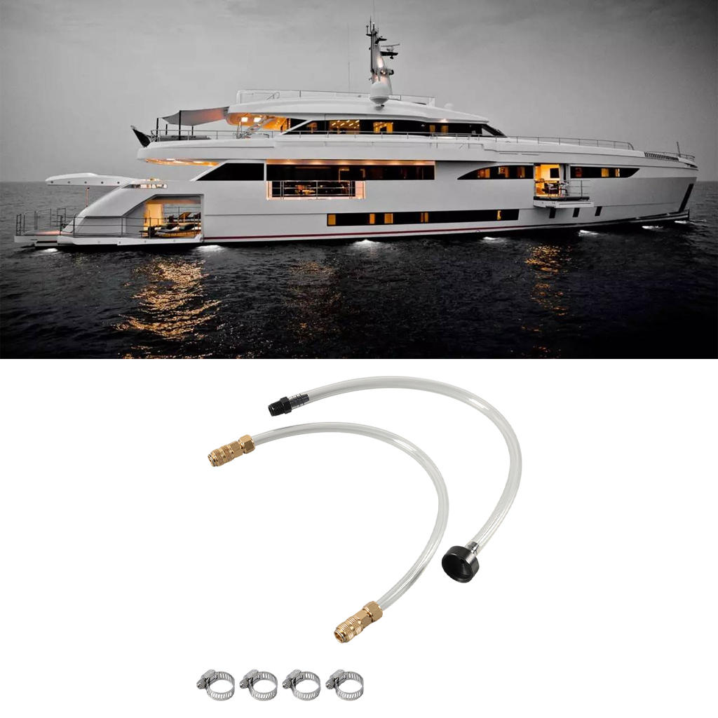 Set of 2 Bleed Tube Filler Kit Exhaust Kit Bridge Tube & Hose Fit for Seastar Hydraulic Steering Systems Inboard/Outboard