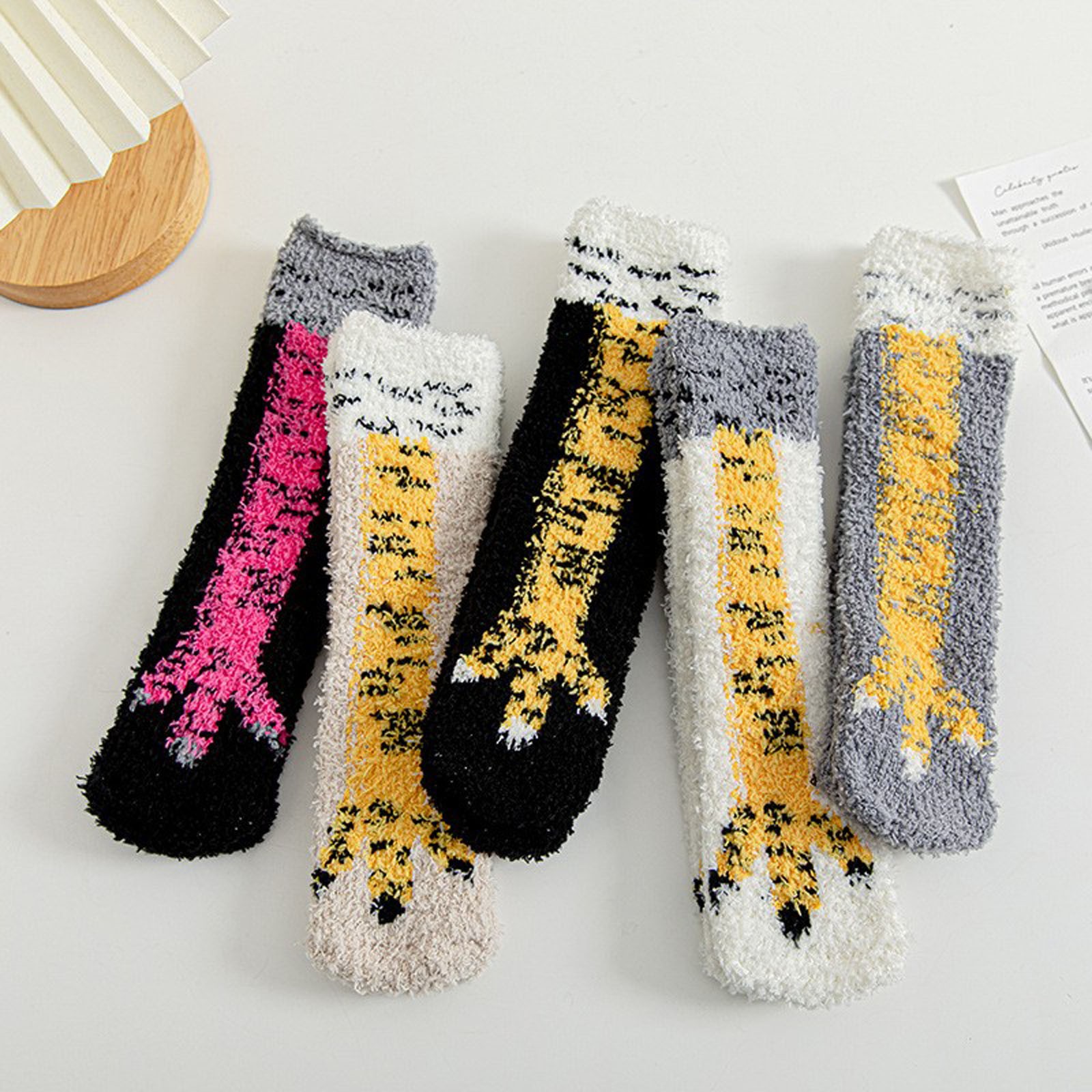 Fashion Womens Chicken Paw Coral Fleece Socks Women Autumn And Winter Sleep  Socks Cute Home Thick Cartoon Animal Tube Socks|Socks| - AliExpress