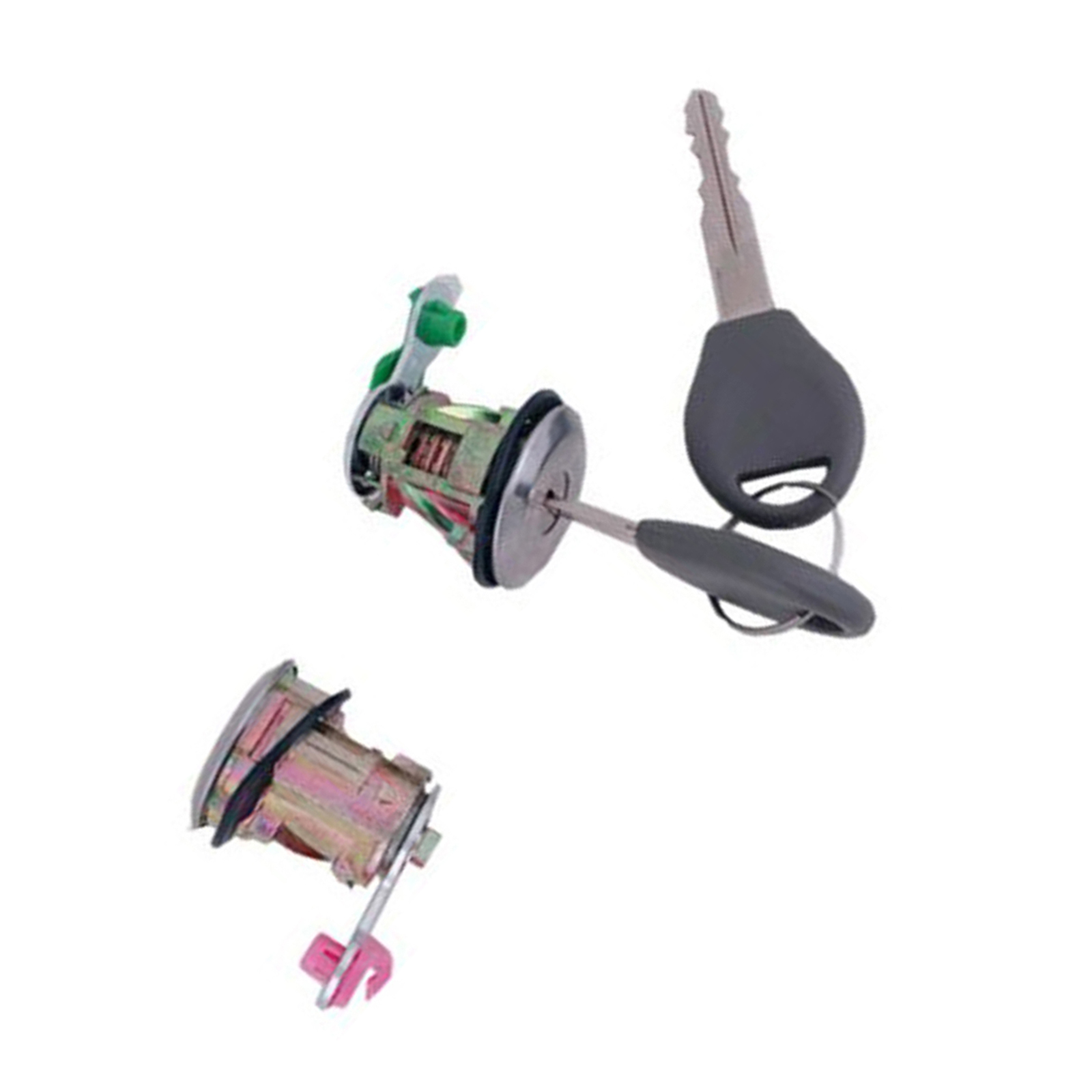 DL-121 Left and Right Door Lock Cylinder with 2 Keys Fit for Nissan Altima 98-03 for Frontier 98-04 for Pathfinder 00-04 Silver