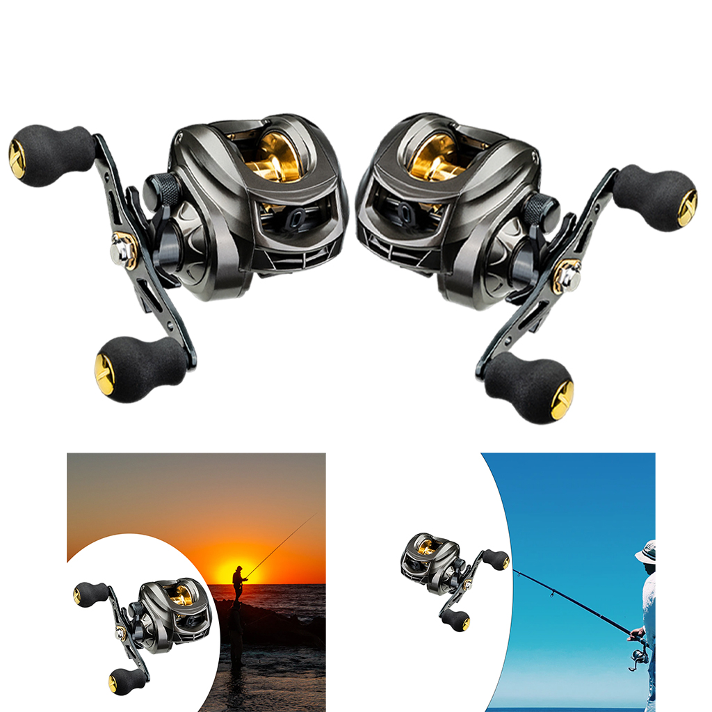 Baitcasting Reel 7.2:1 High Speed 8KG Max Drag Fishing Reel For Bass in ocean environment Reel Fishing 12+1BB