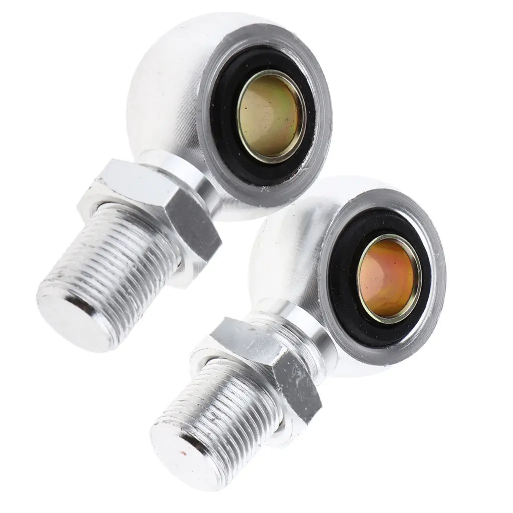 2pcs Custom Motorcycle Shock Absorber Rear  Round Eye Adapters 12mm Sliver