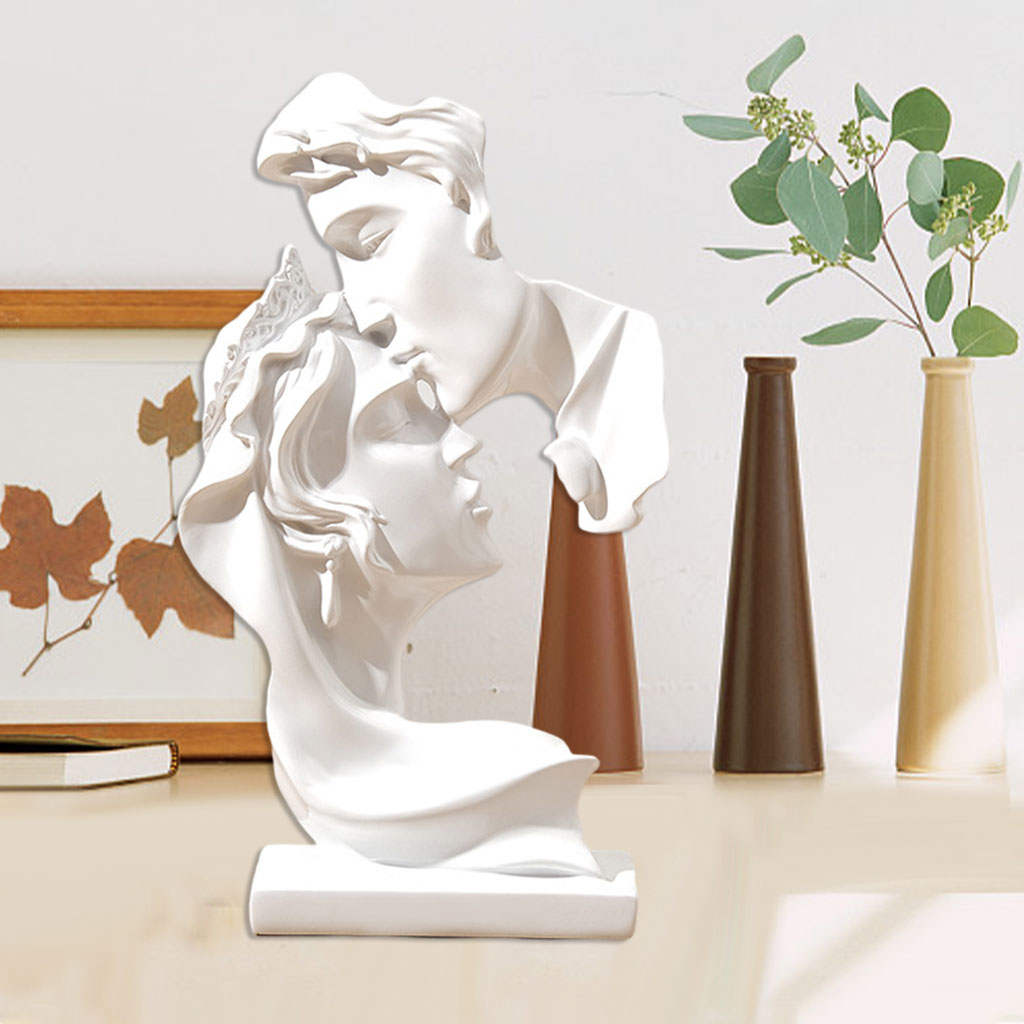 Romance Couple Statue Figurine Kissing Forehead Affectionate Couple for Wedding Gifts
