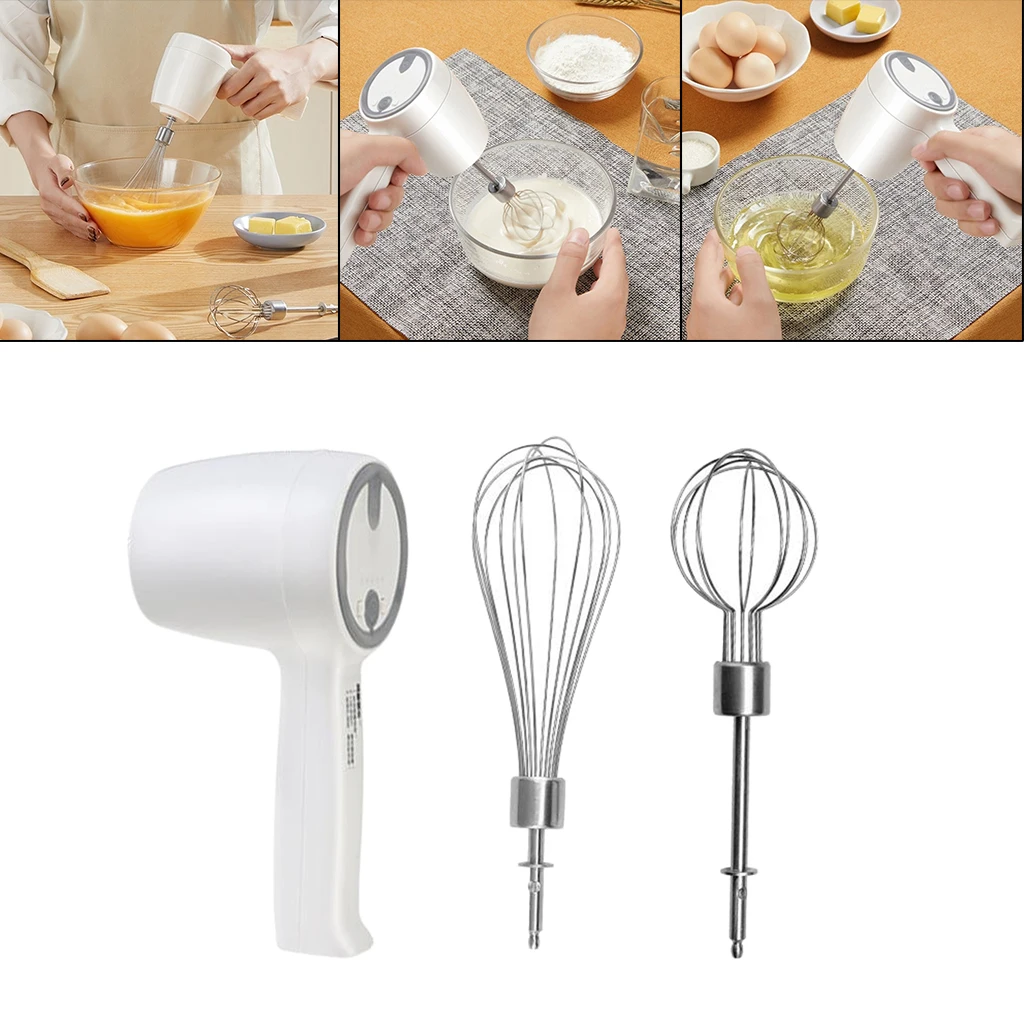 Wireless Portable Electric Hand Mixer Hand Blender Power Egg Whisk Foamer Baking