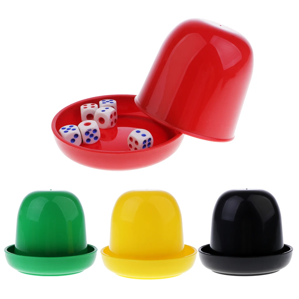 Bar KTV Dice Guessing Game Set Dice Cup Shaker With 6pcs Digital Dice -4 Color for Outdoor  Table Games