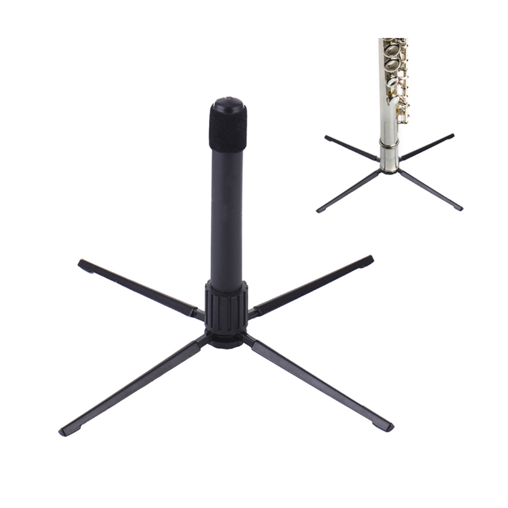 Folding Flute Clarinet Stand Black for Flute Clarinet Parts Accessories