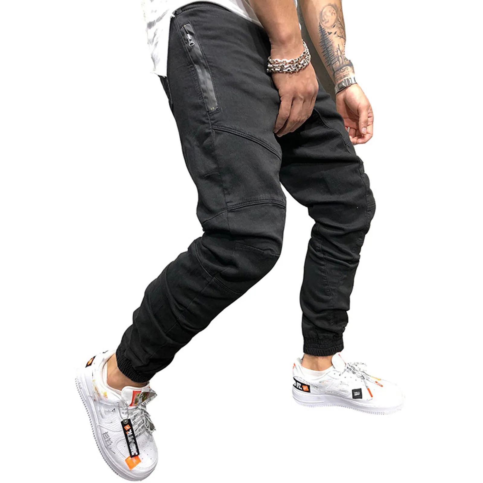 pantalon cargo de haute qualité pour jogging hip hop de taille artificiel slim joggers décontractés