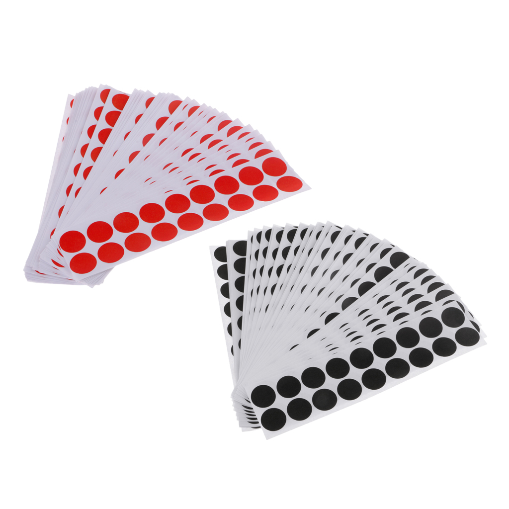 900pcs Self Adhesive Target Paster, Shooting  Patches Black/Red Color 0.8