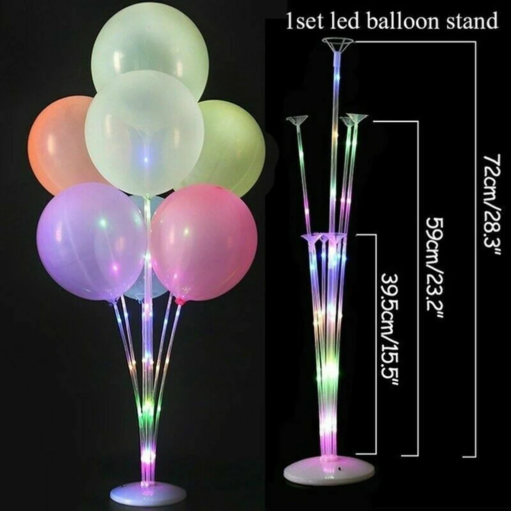 LED Balloon Stick Holder 7 Sticks Decorative Party Baby Shower Anniversary