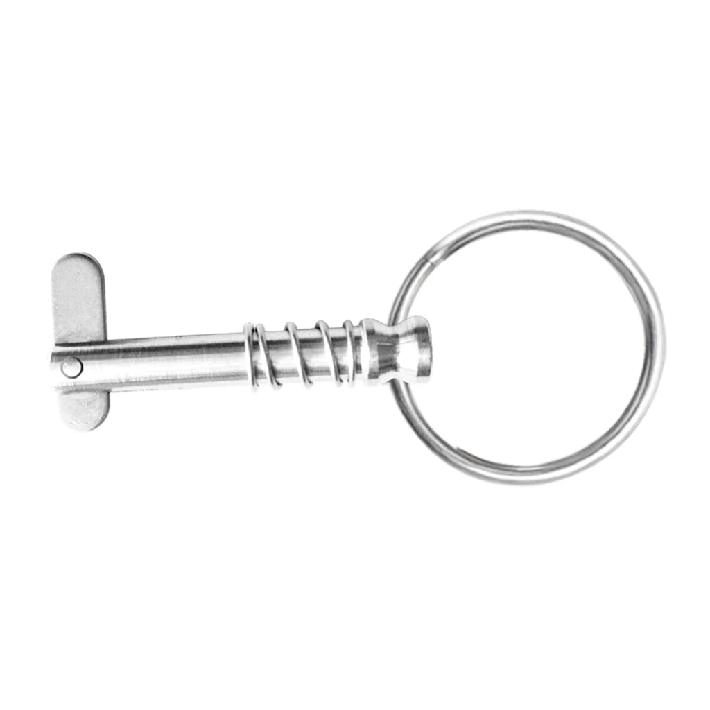 Marine 316 Stainless Steel Quick Release Spring Pin w/ Pull Ring Boat Top Deck Hinge/Jaw Slide Clamp Replacement Accessories