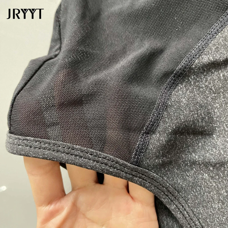 JRYYT Big Size Summer Quick Dry Sports T-shirt Women Loose Breatable Mesh Yoga Shirts Female Workout Tops L-4XL Activewear 2021