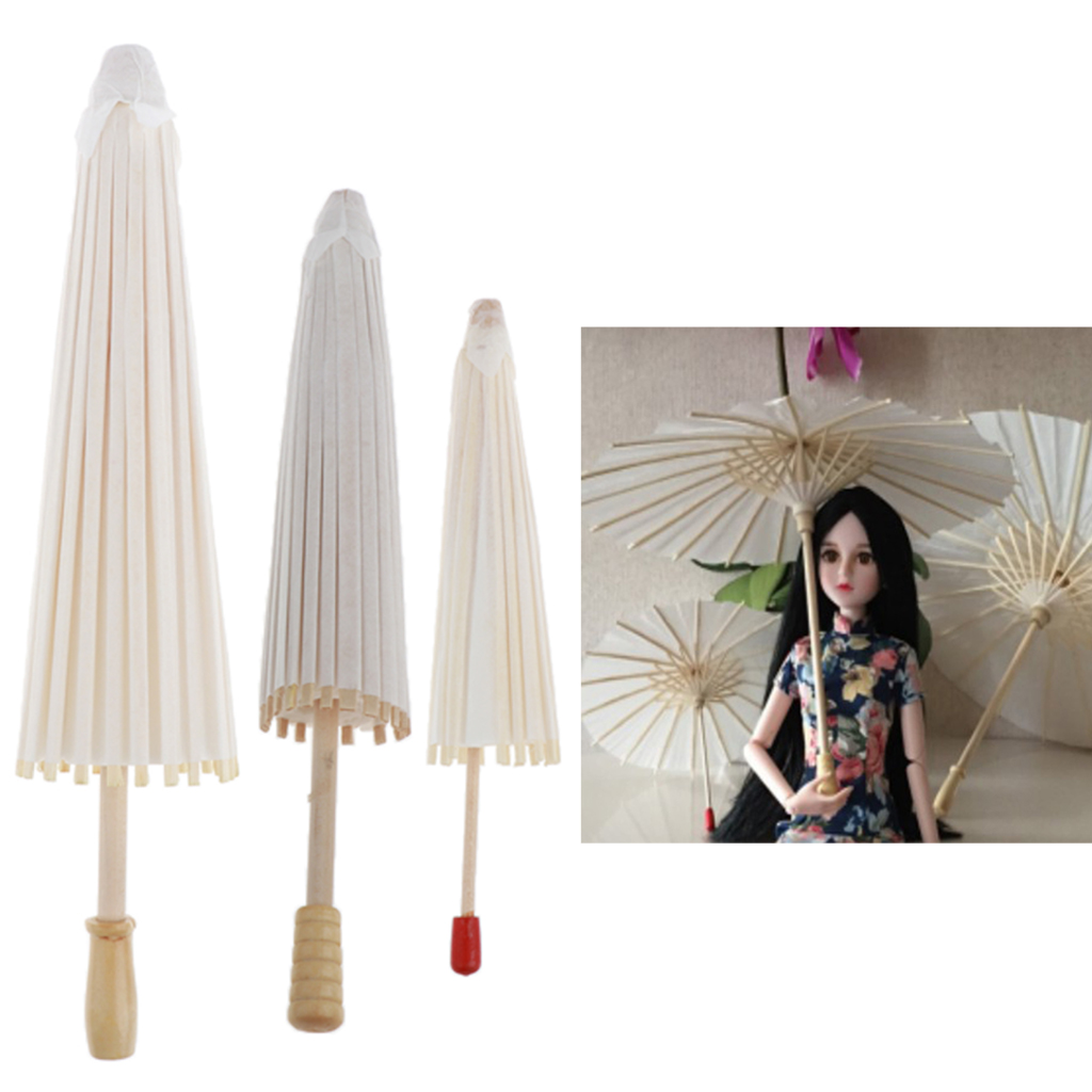Miniature Paper Umbrella Crafts for Home / Office / Bar Girls Doll Accessory